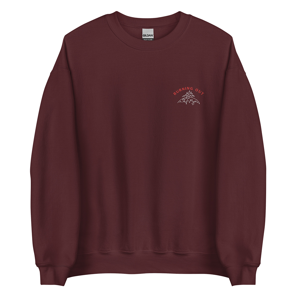 Embroidered Burning Out Unisex Sweatshirt (3 colours) - Lydia Ford Merch