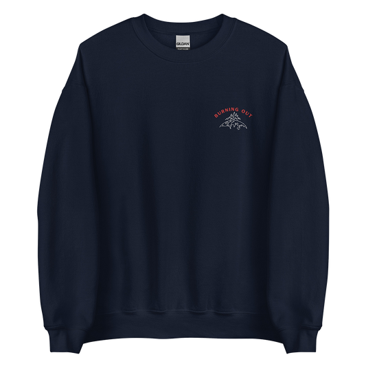Embroidered Burning Out Unisex Sweatshirt (3 colours)